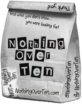 Nothing Over Ten shopping bag: find what you didn't know you were looking for