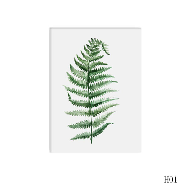 Watercolor Tropical Plant Leaves Canvas Art - Image 5