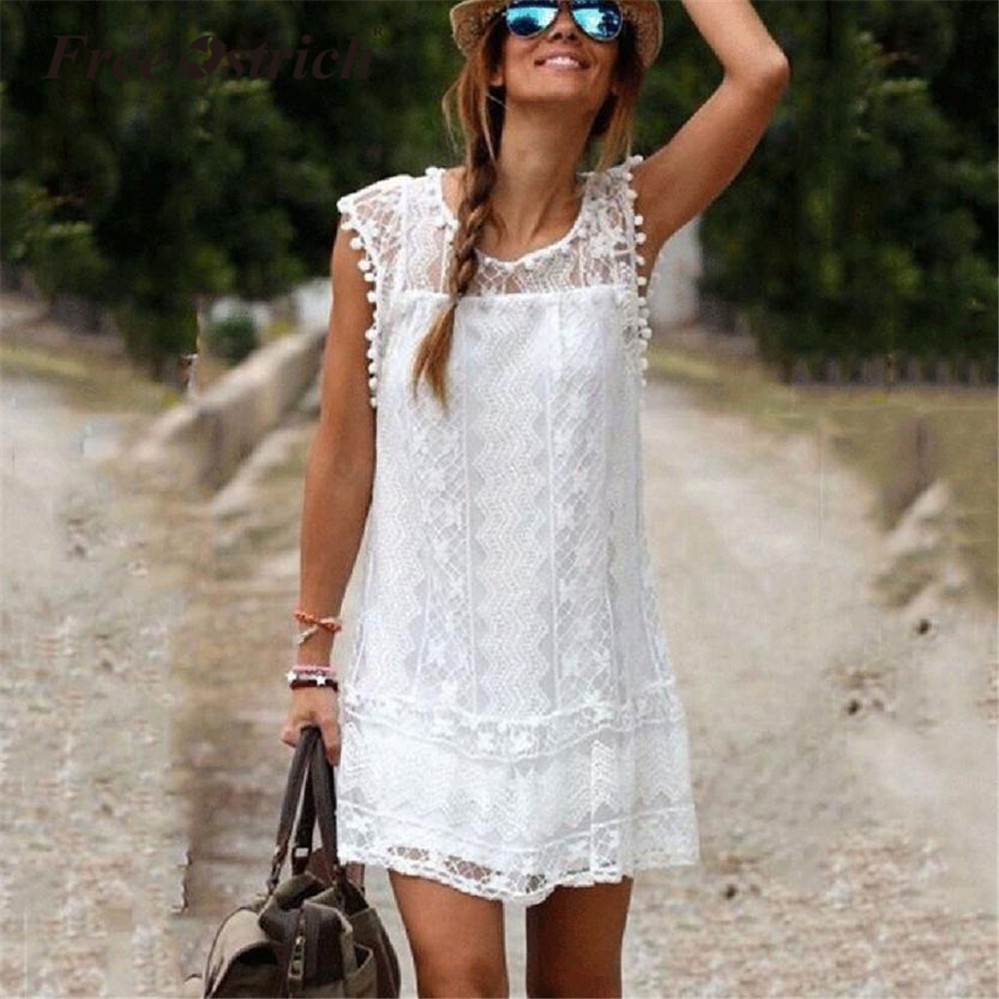 white lace hippie dress